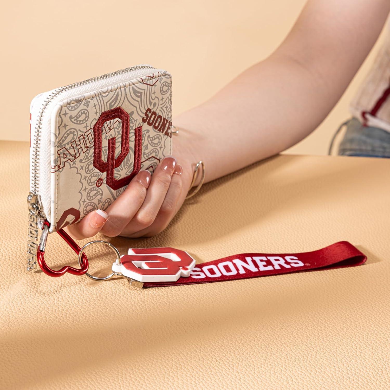 imageMontana West Oklahoma Sooners Clear Bag for Stadium Events Handbags for Sports FansSmall Wallet Bundle