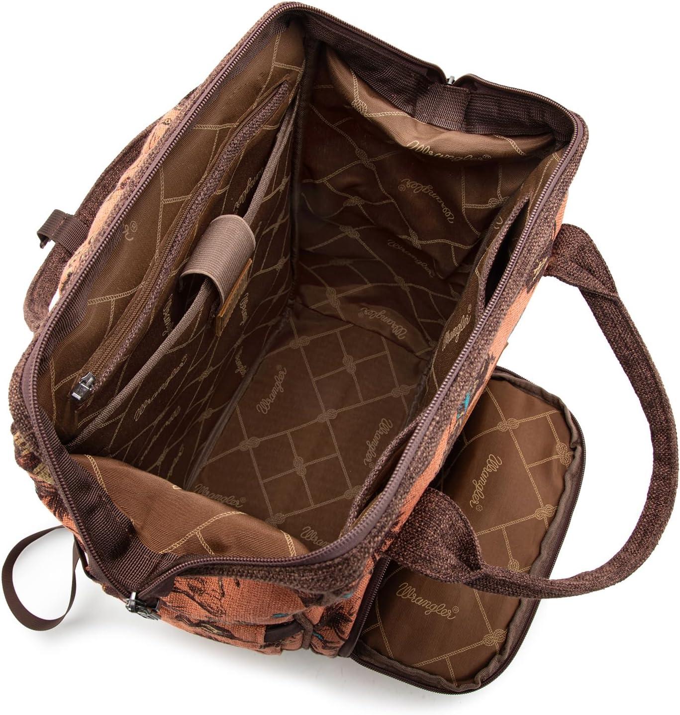 imageMontana West Wrangler Backpack for Women Western Casual Daypack for College Travel WorkCowboy Brown