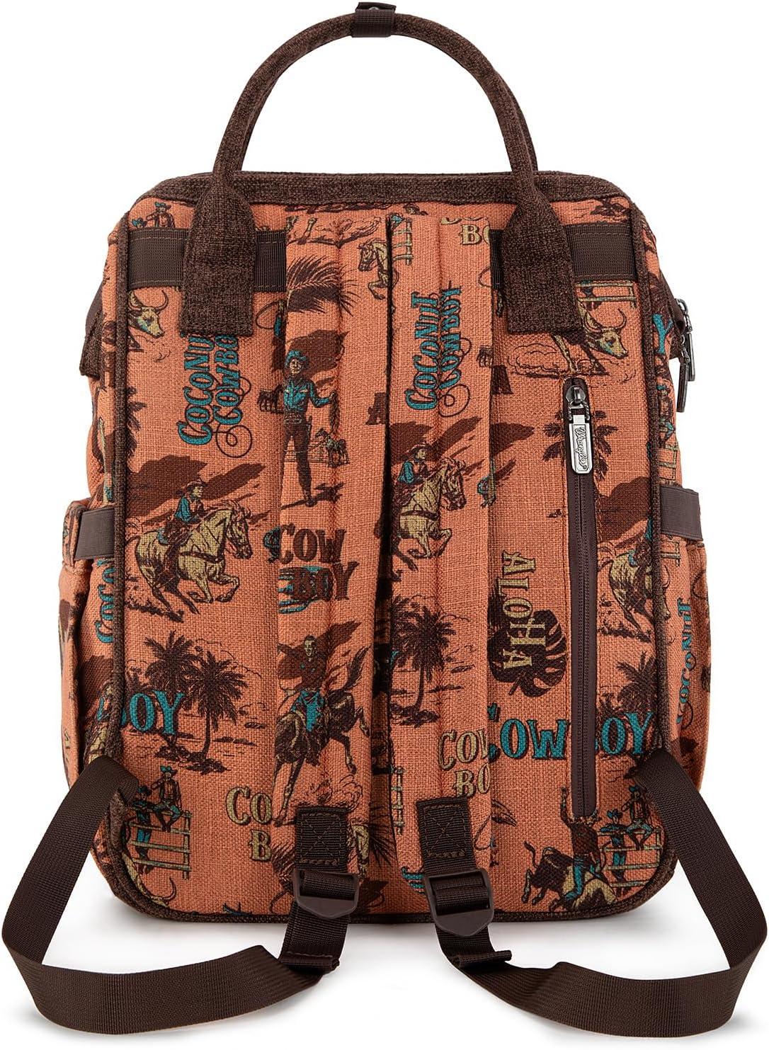 imageMontana West Wrangler Backpack for Women Western Casual Daypack for College Travel WorkCowboy Brown