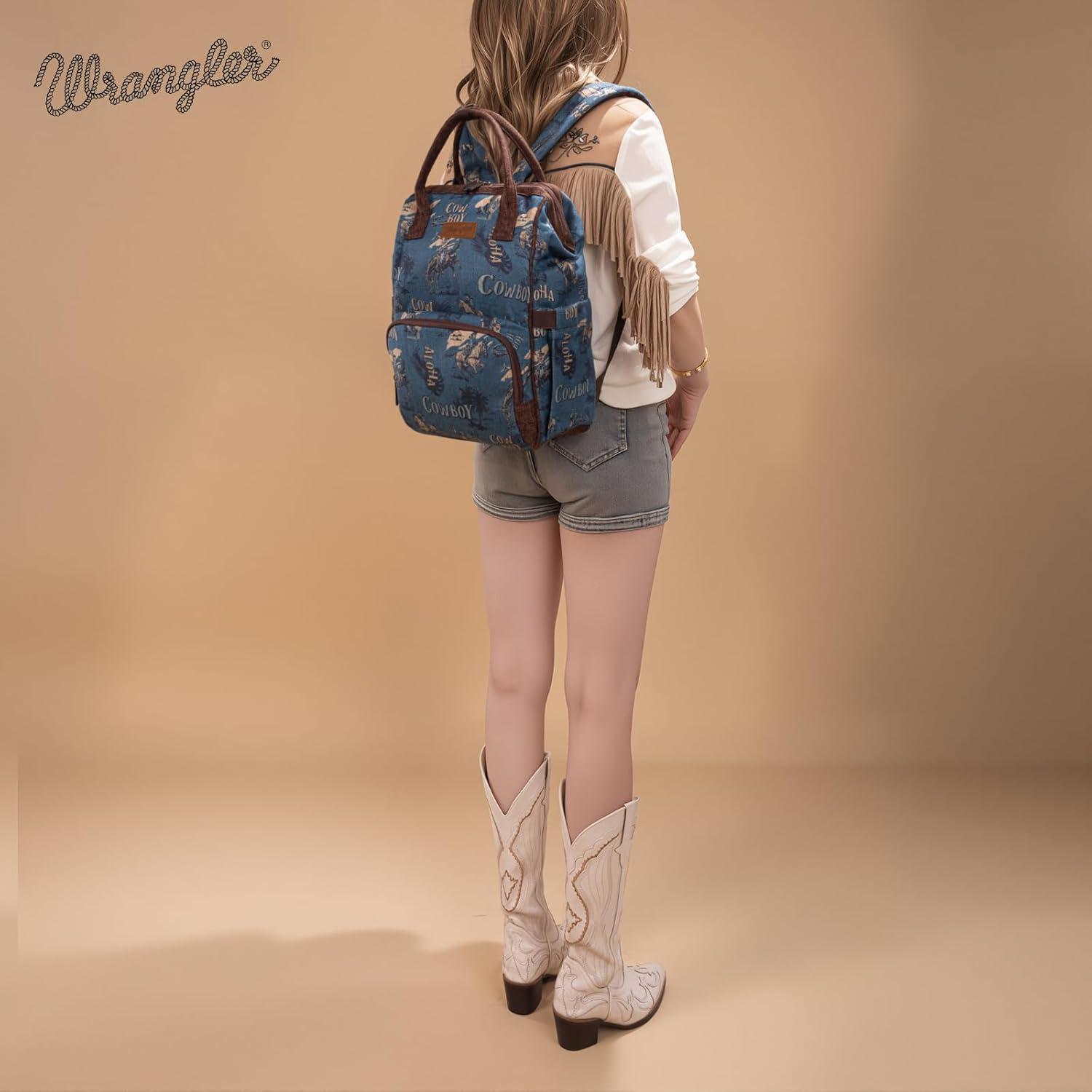 imageMontana West Wrangler Backpack for Women Western Casual Daypack for College Travel WorkCowboy Jean