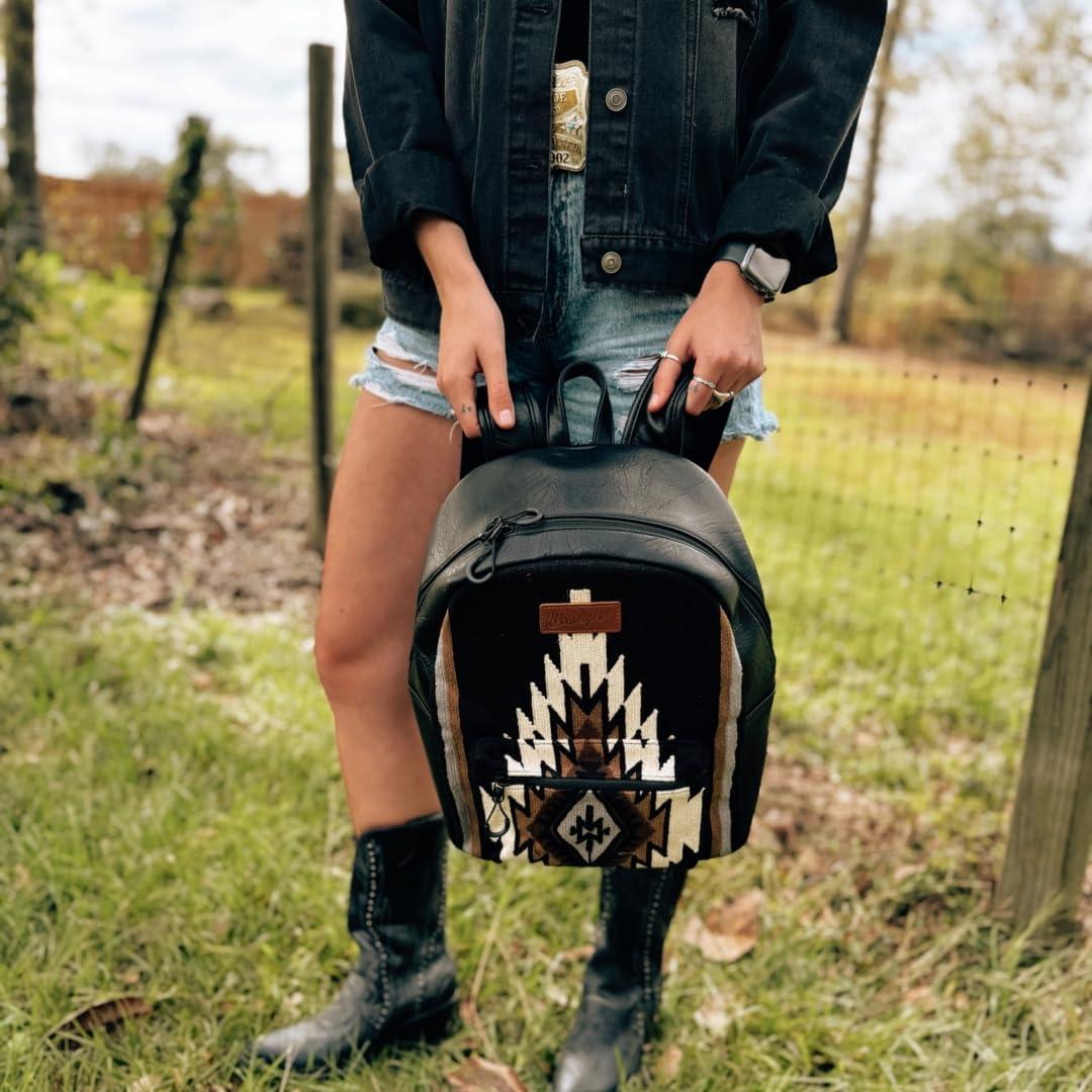 imageMontana West Wrangler Backpack for Women Western Casual Daypack for College Travel WorkIntense Black