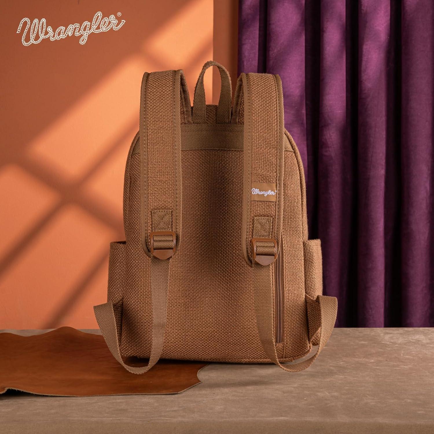 imageMontana West Wrangler Backpack for Women Western Casual Daypack for College Travel WorkSiena Brown