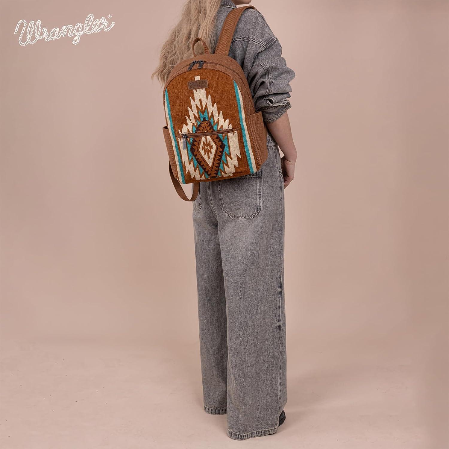 imageMontana West Wrangler Backpack for Women Western Casual Daypack for College Travel WorkSiena Brown
