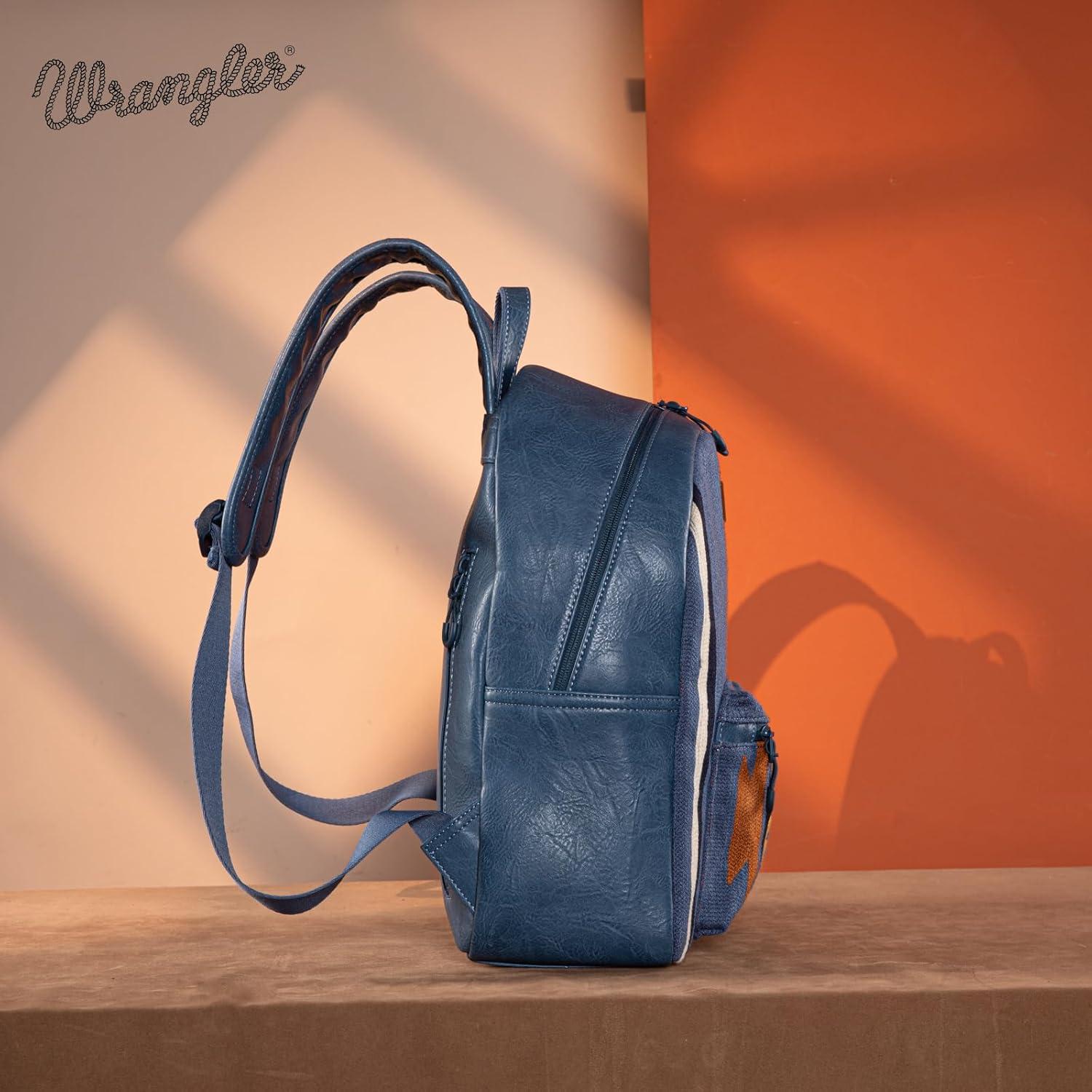 imageMontana West Wrangler Backpack for Women Western Casual Daypack for College Travel WorkSteel Blue