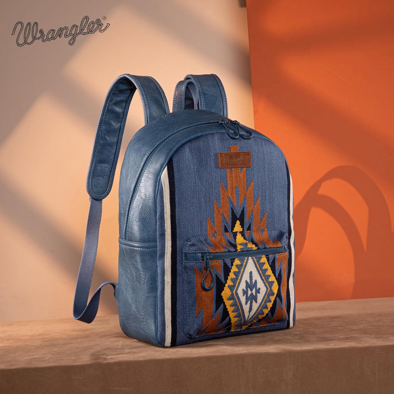 imageMontana West Wrangler Backpack for Women Western Casual Daypack for College Travel WorkSteel Blue