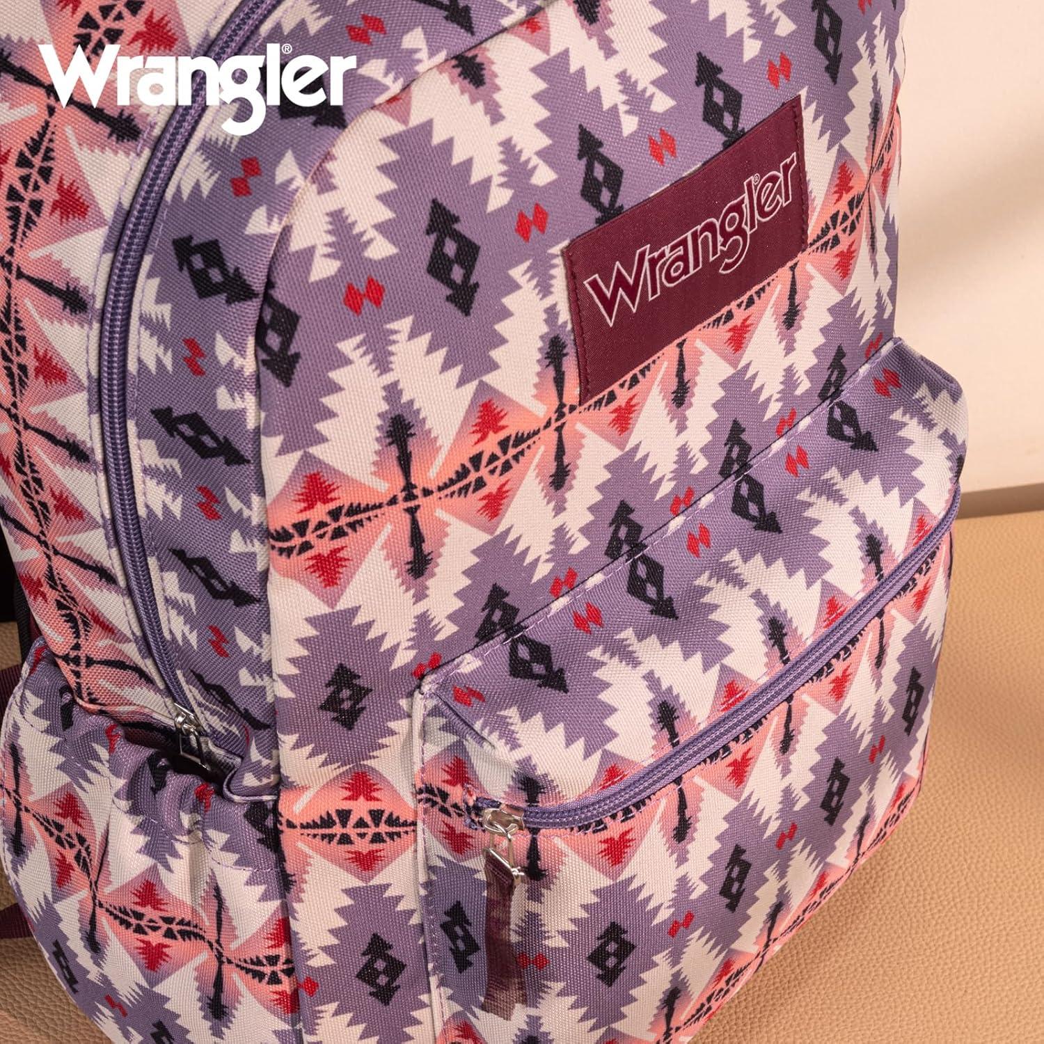 imageMontana West Wrangler Lightweight Backpack for Women Water Resistant 800D Casual Daypack for College Commute Travel amp GymAztec Light Violet