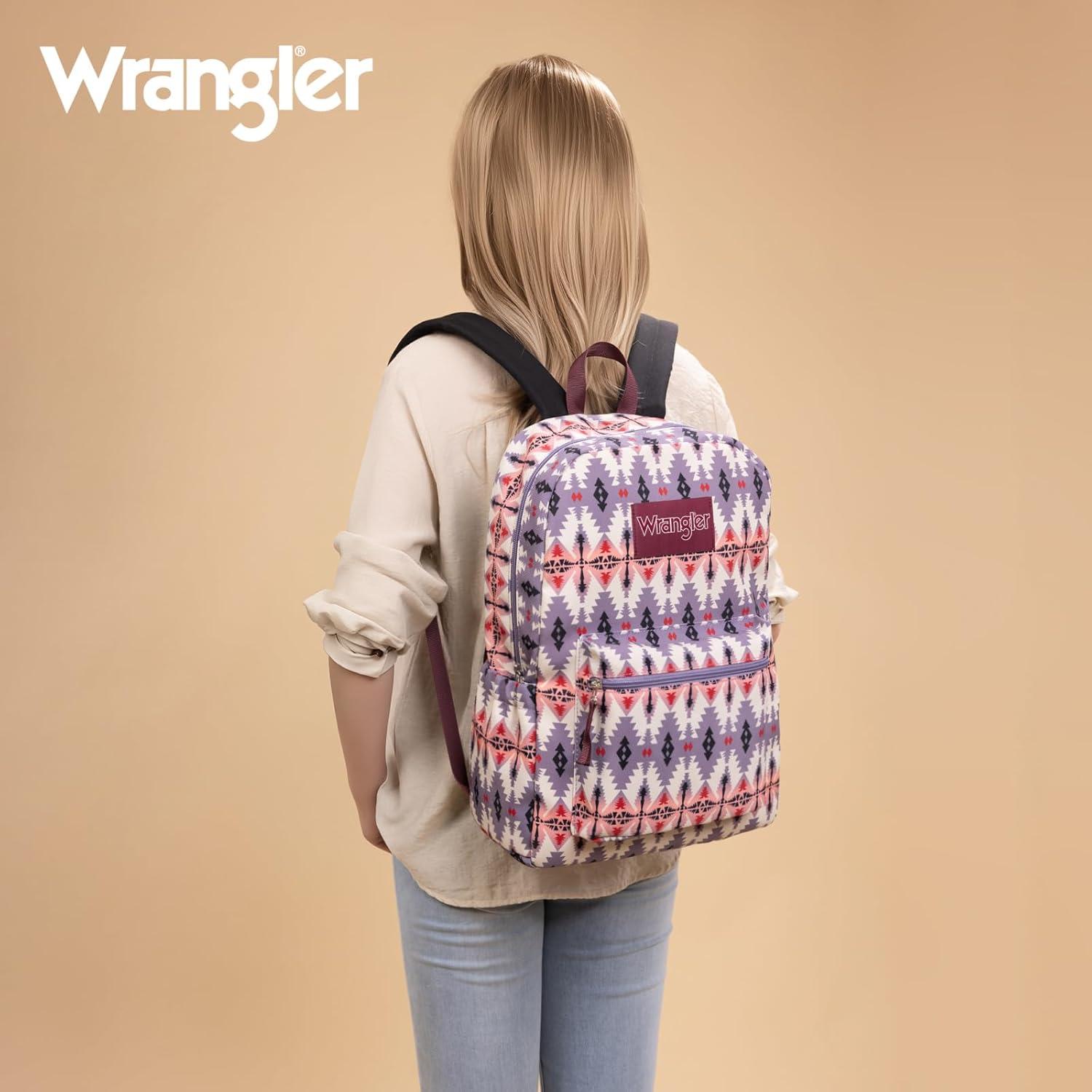 imageMontana West Wrangler Lightweight Backpack for Women Water Resistant 800D Casual Daypack for College Commute Travel amp GymAztec Light Violet