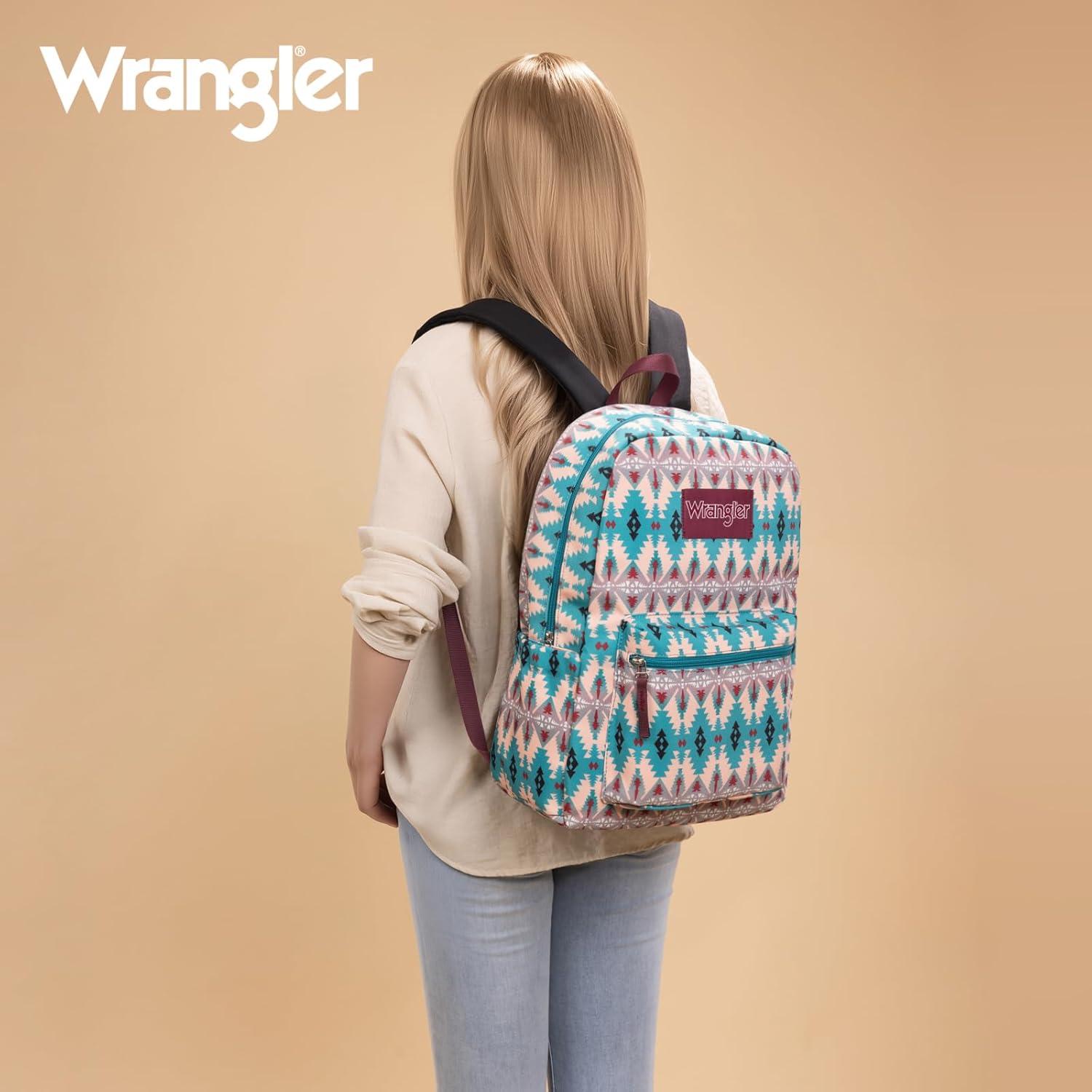 imageMontana West Wrangler Lightweight Backpack for Women Water Resistant 800D Casual Daypack for College Commute Travel amp GymBoho Turquoise