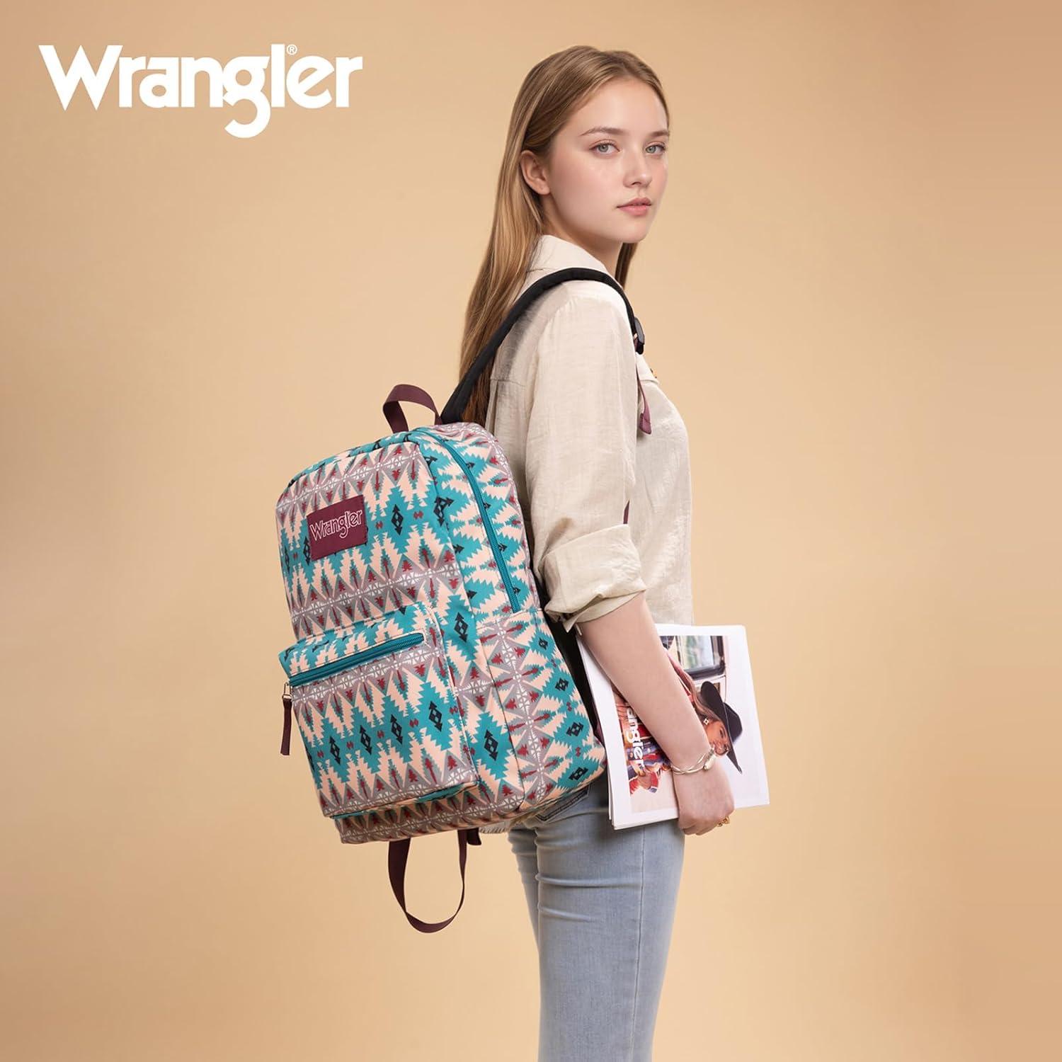 imageMontana West Wrangler Lightweight Backpack for Women Water Resistant 800D Casual Daypack for College Commute Travel amp GymBoho Turquoise