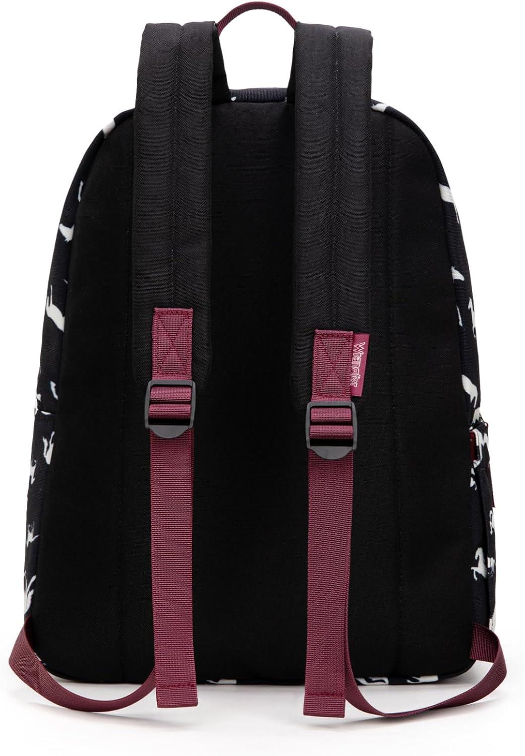 imageMontana West Wrangler Lightweight Backpack for Women Water Resistant 800D Casual Daypack for College Commute Travel amp GymHorse Print
