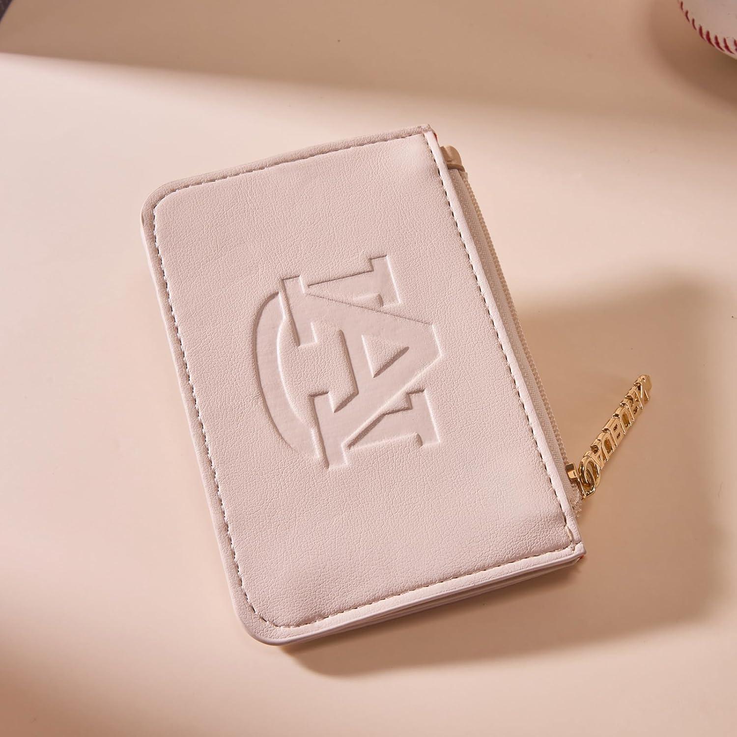 imageNCAA Licensed Slim RFID Blocking Card Holder Official Arkansas Razorbacks Slim Wallet with Keychain Leather Wallets Compact Comfortable Officially Licensed Stamped Logo Black NCAFU021BKAUApricot