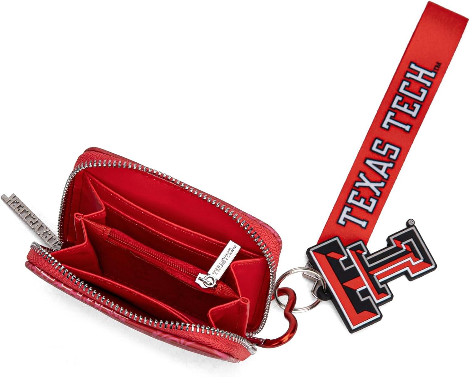 imageTexas Tech Red Raiders Clear Bag for Stadium Events Handbags for Sports FansZip Small Wallet with Wristlet Strap Bundle