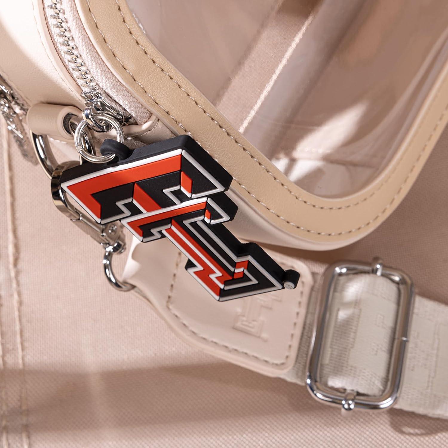 imageTexas Tech Red Raiders Clear Bag for Stadium Events Handbags for Sports FansZip Wallet with Wristlet Strap Bundle