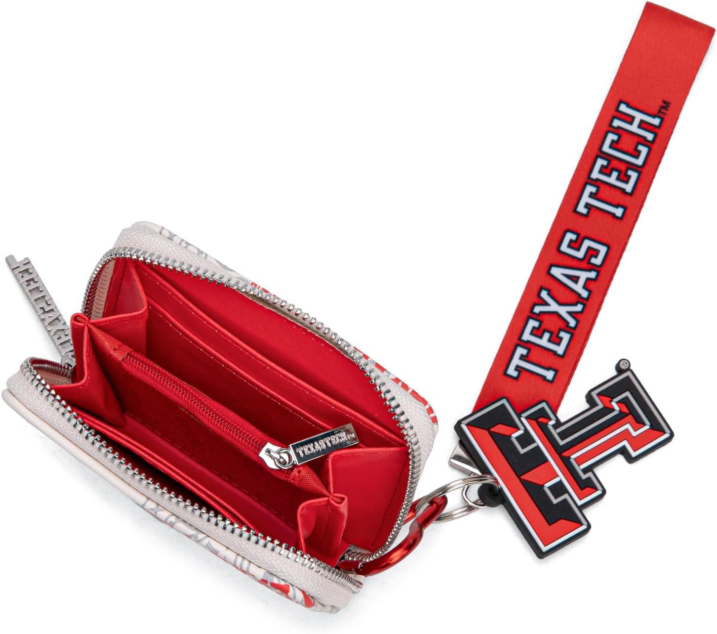 imageTexas Tech Red Raiders Clear Bag for Stadium Events Handbags for Sports FansZip Wallet with Wristlet Strap Bundle