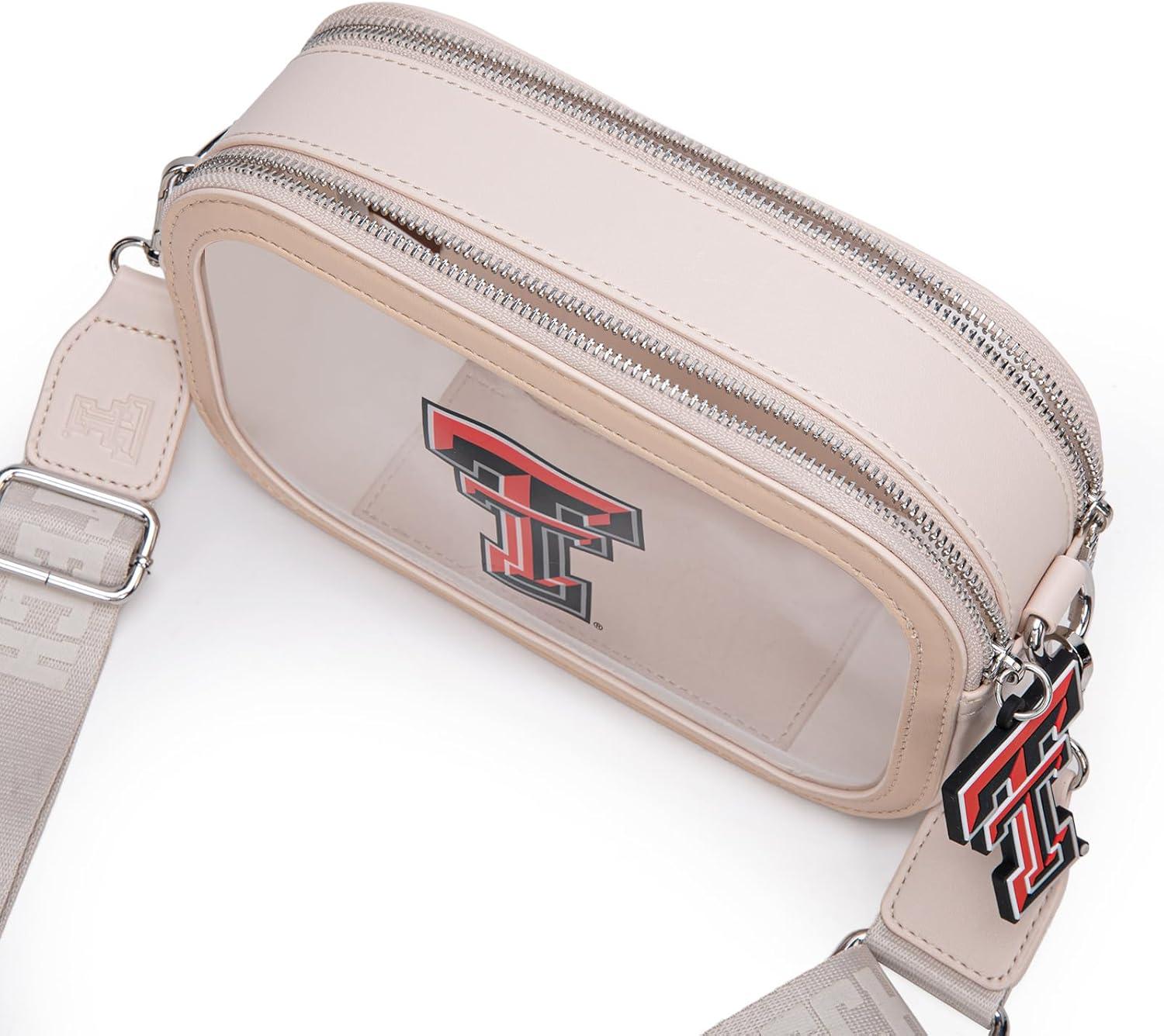 imageTexas Tech Red Raiders Clear Bag for Stadium Events Handbags for Sports FansZip Wallet with Wristlet Strap Bundle