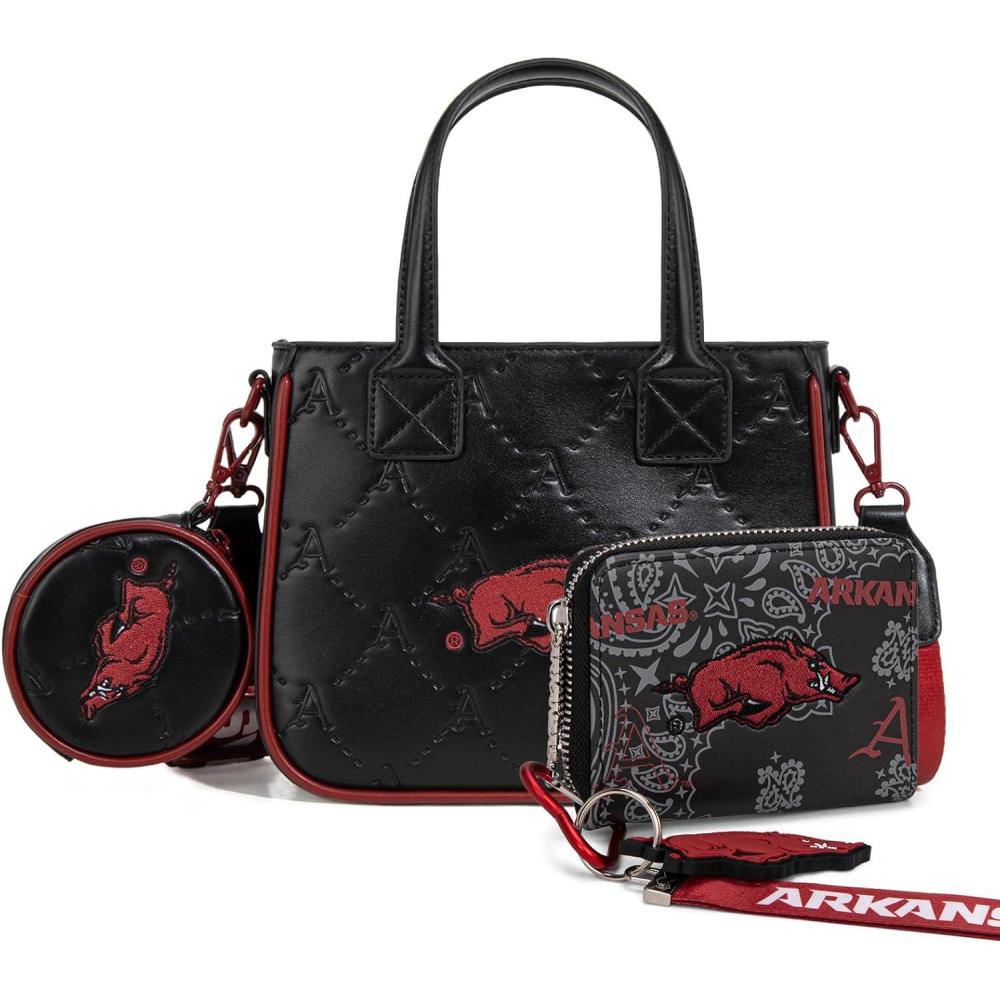 imageHogs Small Crossbody Bag for Women Top Handle Shoulder PursesHandbag Tote Bag Satchel with ZipperWallet Bundle