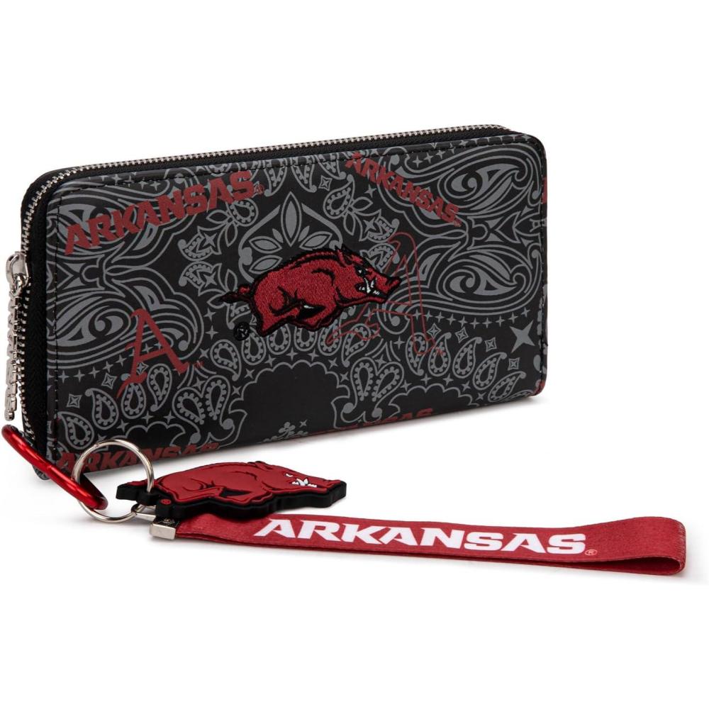 imageMontana West NCAA Team Officially Licensed Wristlet Purse for Women Stadium Wristlet Clutch with Keychain Small Game DayAfubeige