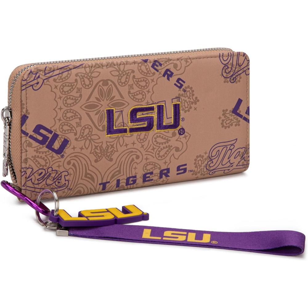 imageMontana West NCAA Team Officially Licensed Wristlet Purse for Women Stadium Wristlet Clutch with Keychain Small Game DayLsupurple