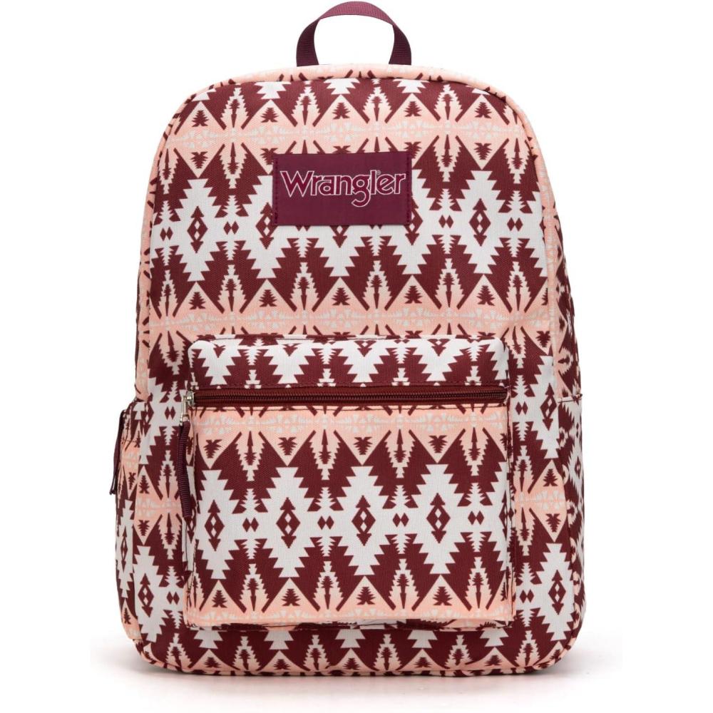 imageMontana West Wrangler Lightweight Backpack for Women Water Resistant 800D Casual Daypack for College Commute Travel amp GymAztec Brown