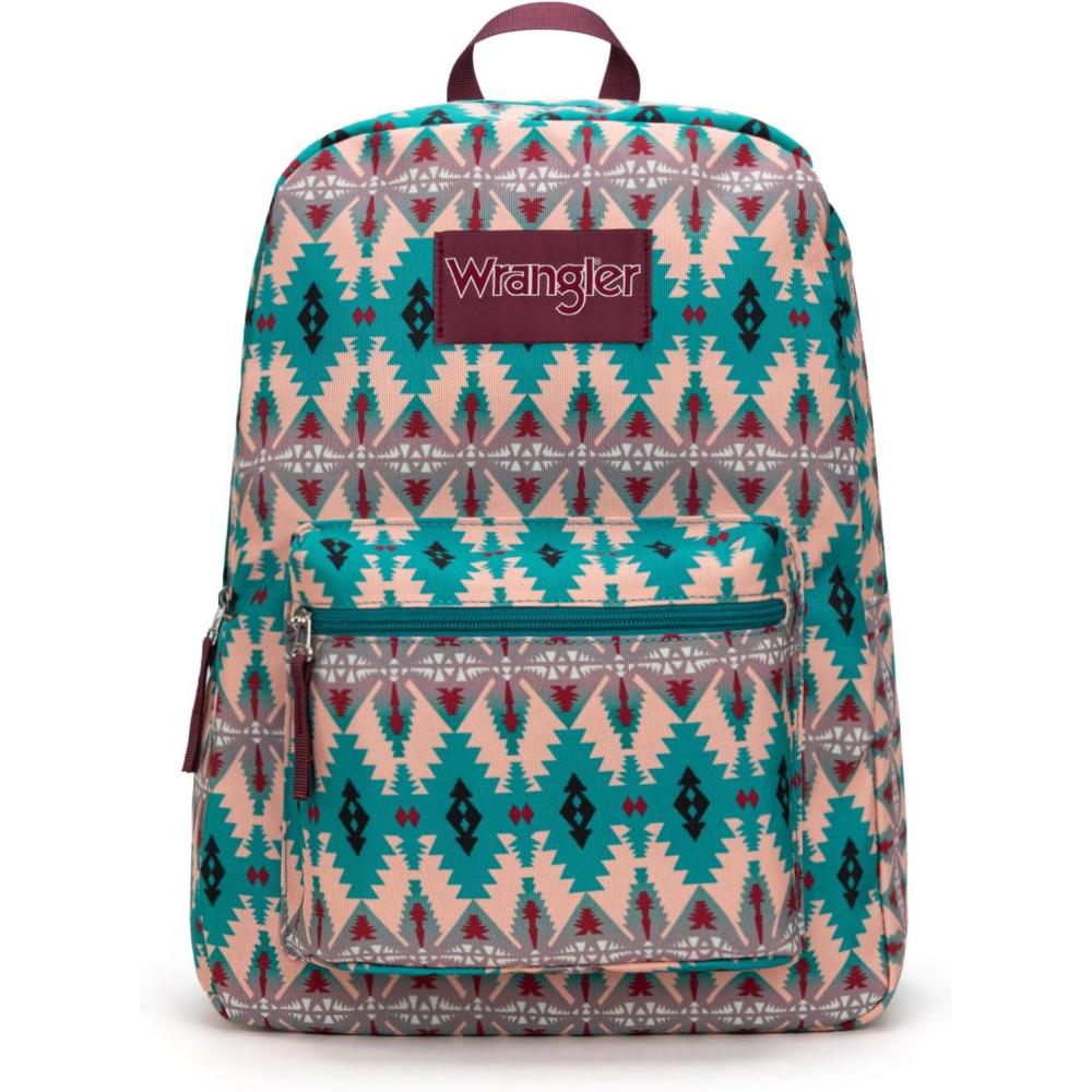 imageMontana West Wrangler Lightweight Backpack for Women Water Resistant 800D Casual Daypack for College Commute Travel amp GymBoho Turquoise