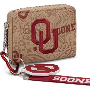 Montana West LSU Tigers Zip Around Small Wallet with Wristlet Strap – NCAA College Team Logo Paisley Print Purse for Fans NC-LSU012PP(OU-Apricot)