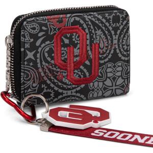 Montana West LSU Tigers Zip Around Small Wallet with Wristlet Strap – NCAA College Team Logo Paisley Print Purse for Fans NC-LSU012PP(OU-Black)