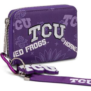 Montana West LSU Tigers Zip Around Small Wallet with Wristlet Strap – NCAA College Team Logo Paisley Print Purse for Fans NC-LSU012PP(TCU-Purple)