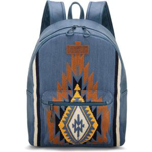 Montana West Wrangler Backpack for Women Western Casual Daypack for College Travel Work(Steel Blue)