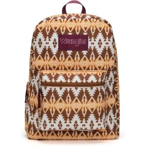 Montana West Wrangler Lightweight Backpack for Women Water Resistant 800D Casual Daypack for College, Commute, Travel & Gym(Aztec Light Brown)
