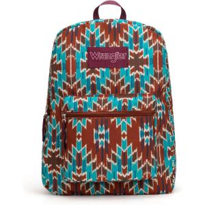 Montana West Wrangler Lightweight Backpack for Women Water Resistant 800D Casual Daypack for College, Commute, Travel & Gym(Aztec Turquoise)