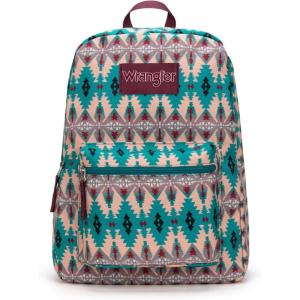 Montana West Wrangler Lightweight Backpack for Women Water Resistant 800D Casual Daypack for College, Commute, Travel & Gym(Boho Turquoise)