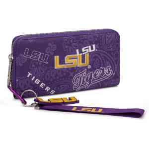 Official LSU Tigers Wristlet Purse for Women – NCAA Licensed Game Day Clutch Wallet with RFID Blocking & Detachable Strap | Perfect Graduation Gift for Daughter,Sorority,Alumni NC-LSU011PP