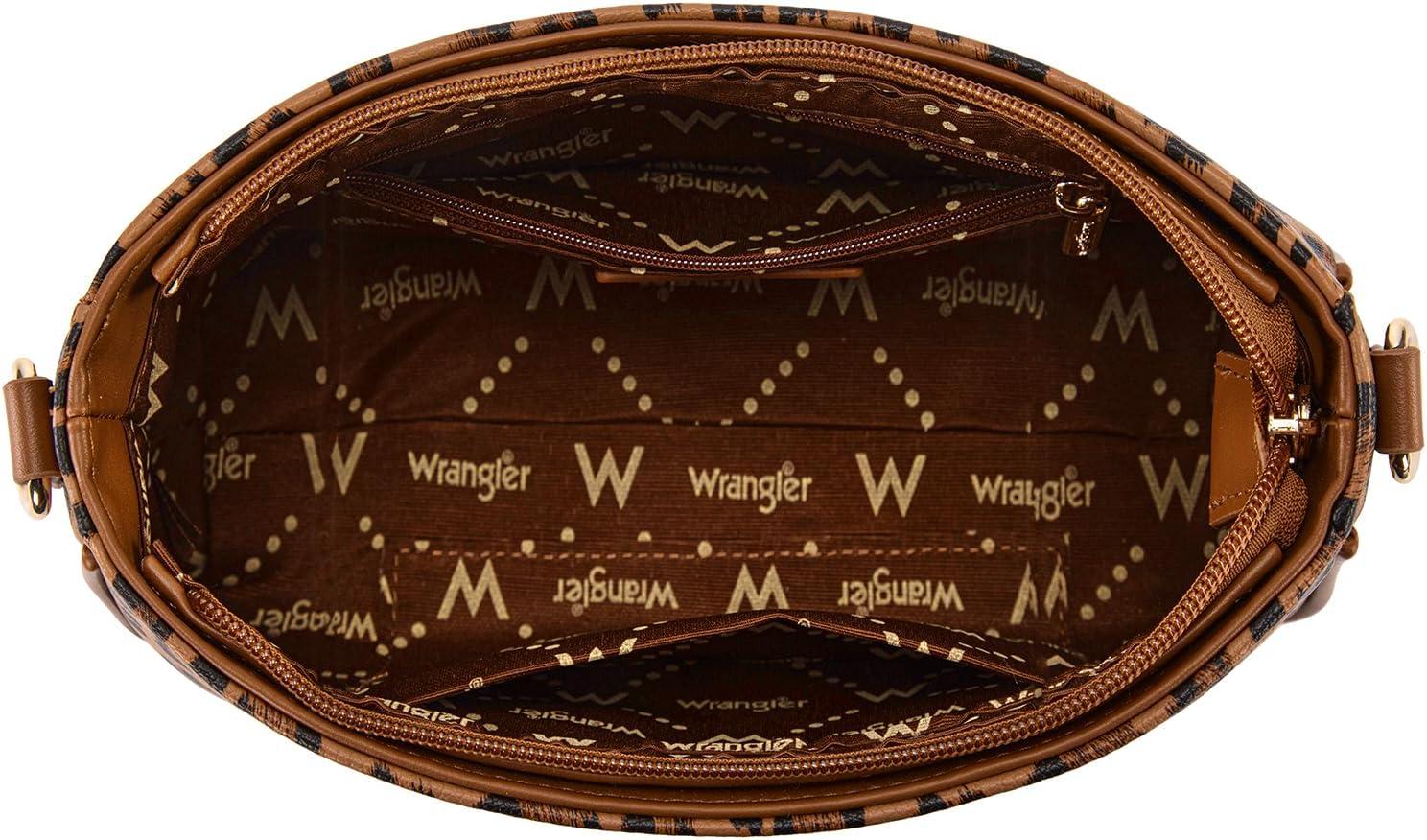 imageWrangler Small Womens Shoulder Bag Retro Cheetah Clutch Purse with Acrylic ChainLeopard Brown