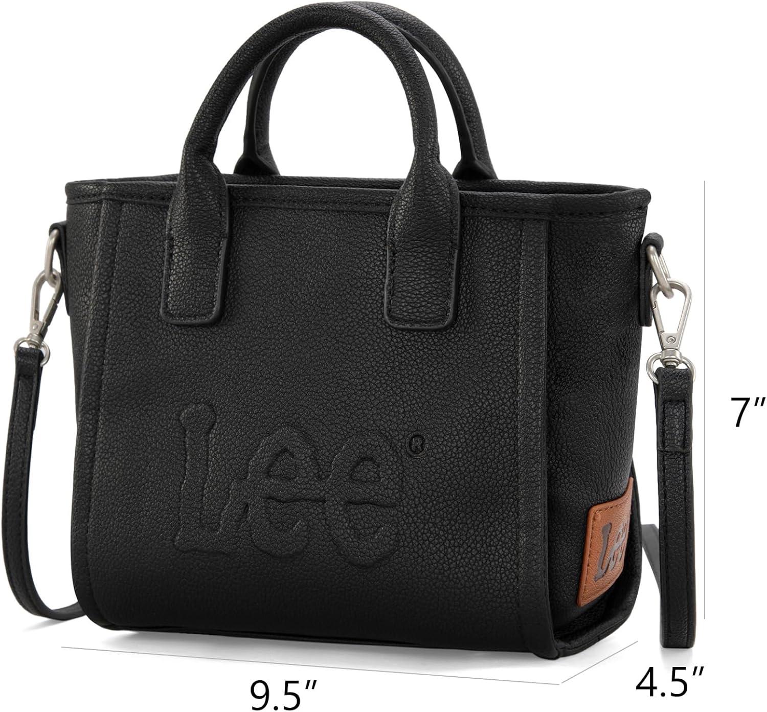 imageMontana West x Lee Small Tote Bag for Women Crossbody Purse amp Handbags with Adjustable StrapBlack