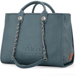 x Lee Large Shoulder Tote Bag for Women Vegan Leather Top-Handle Bag(Jean)