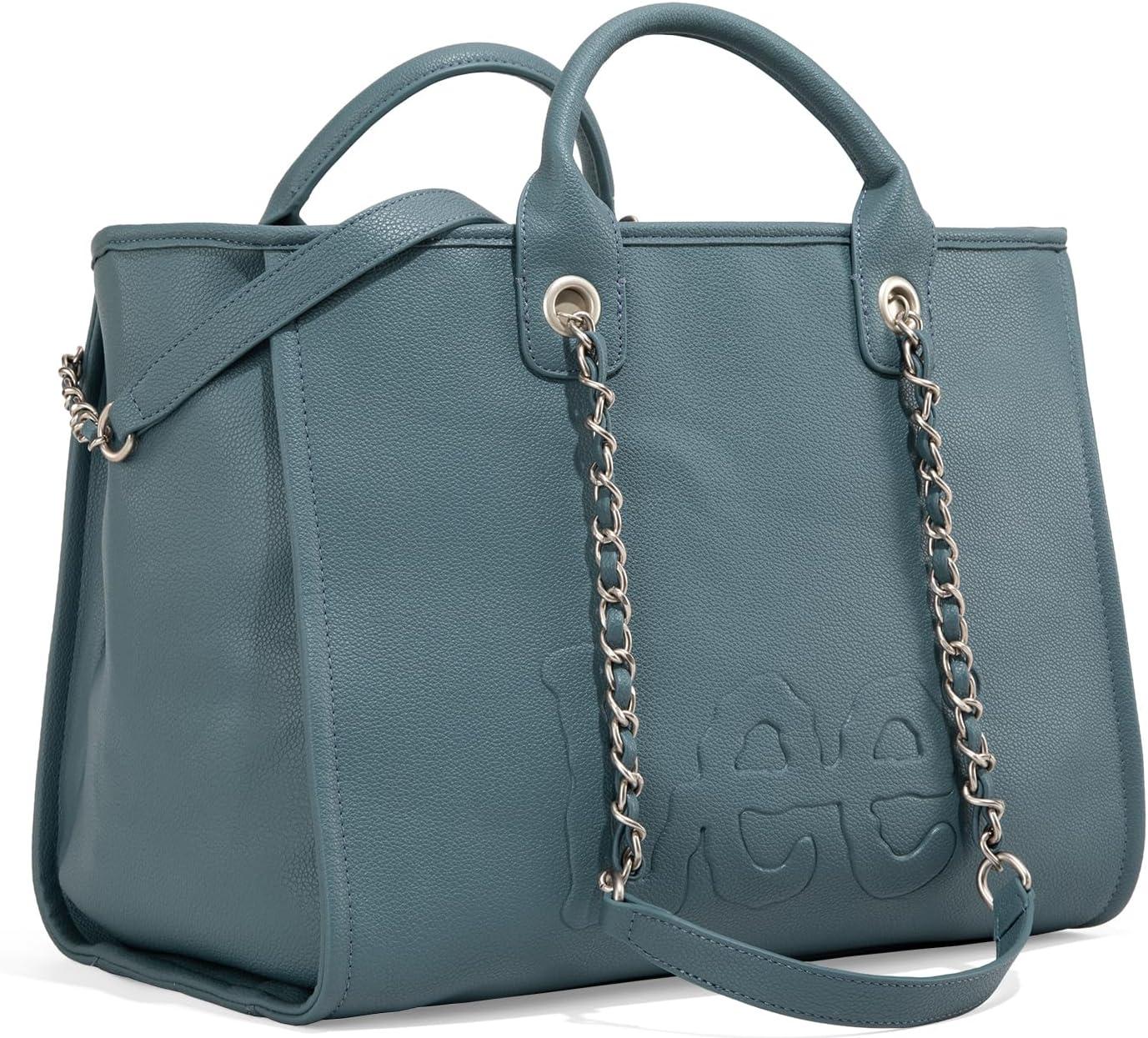 imagex Lee Large Shoulder Tote Bag for Women Vegan Leather TopHandle BagJean