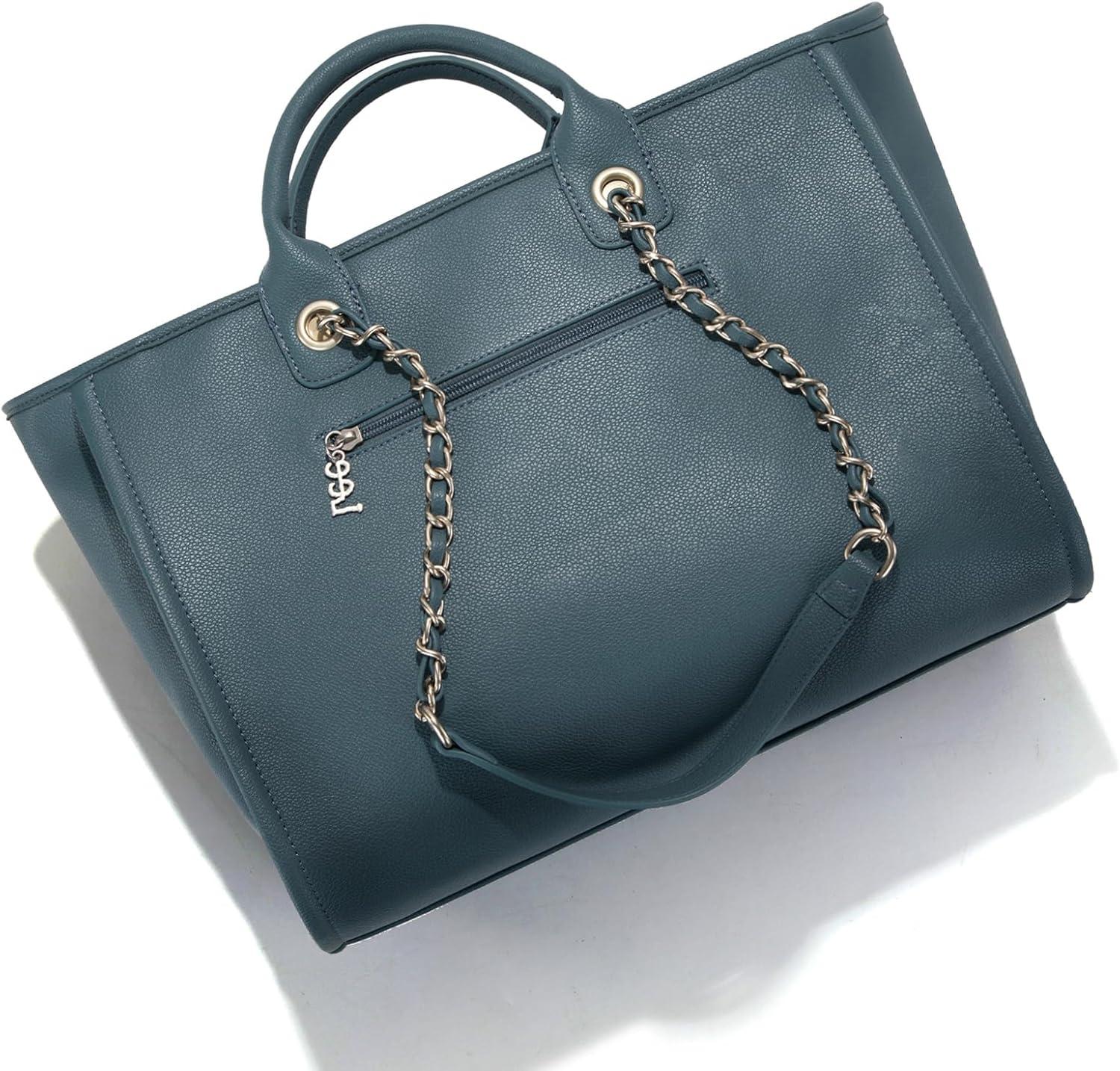 imagex Lee Large Shoulder Tote Bag for Women Vegan Leather TopHandle BagJean