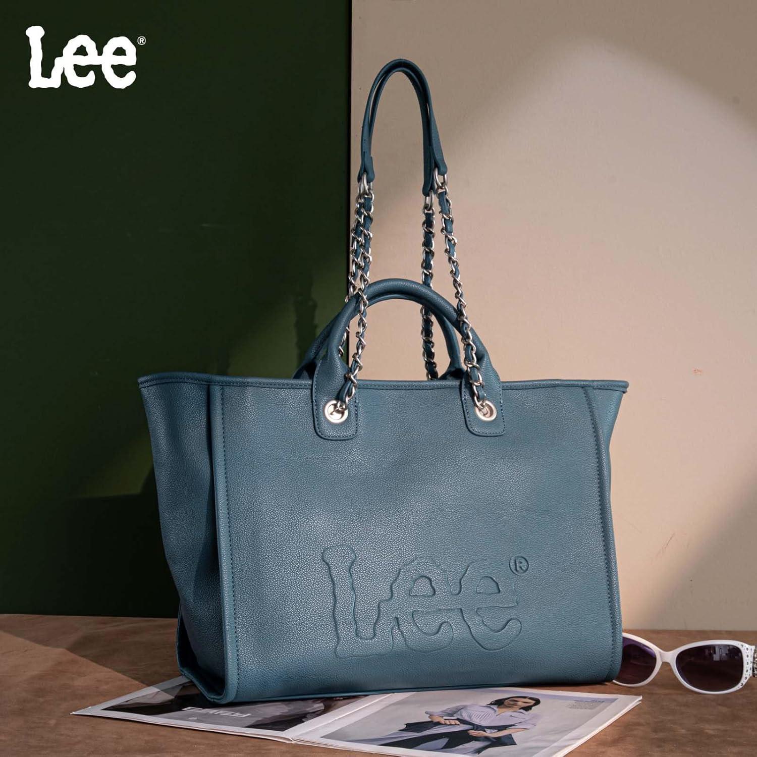 imagex Lee Large Shoulder Tote Bag for Women Vegan Leather TopHandle BagJean