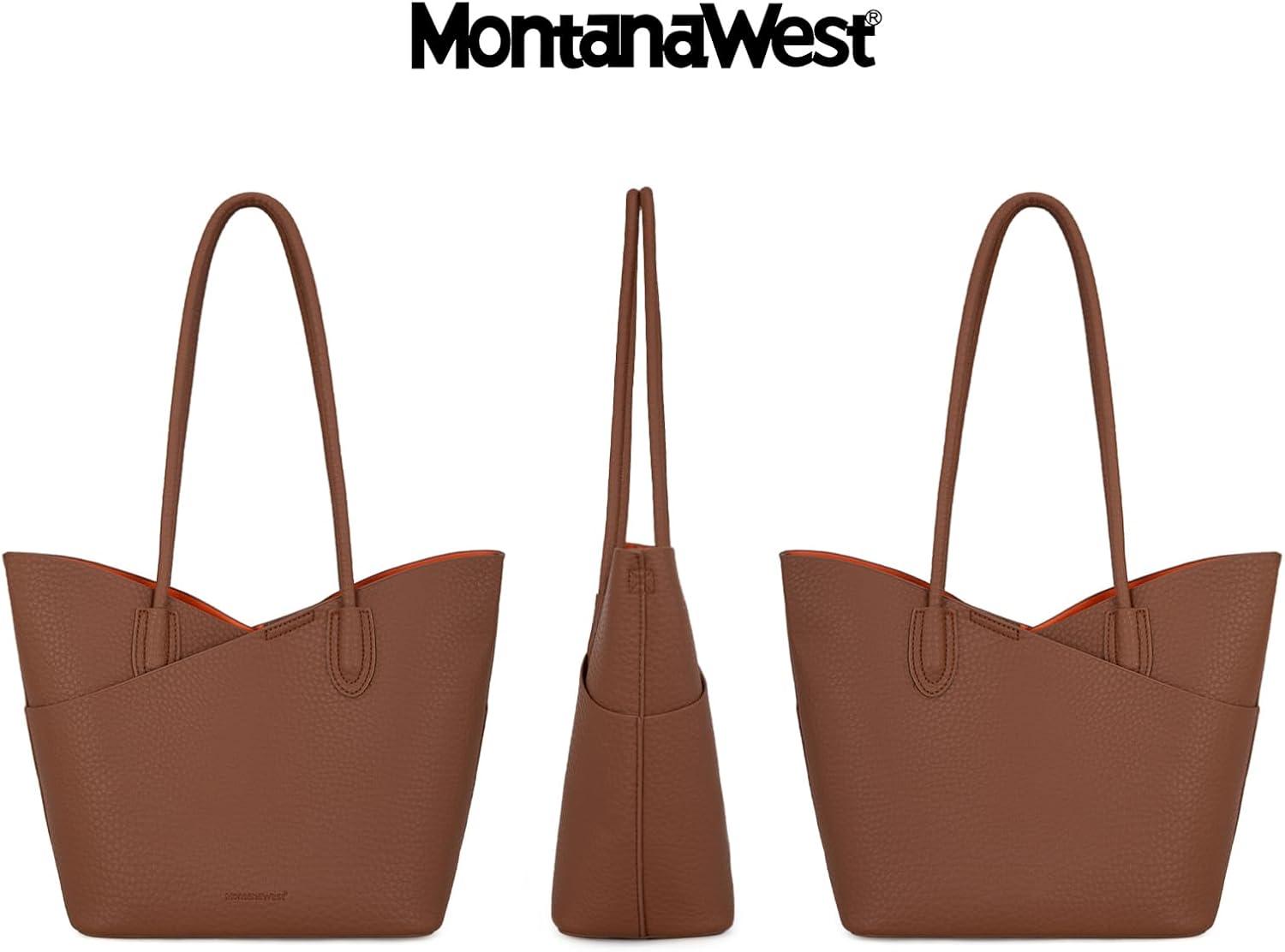 imageMontana West Tote Bag for Women Hobo Shoulder Purses and HandbagsCaramel Brown