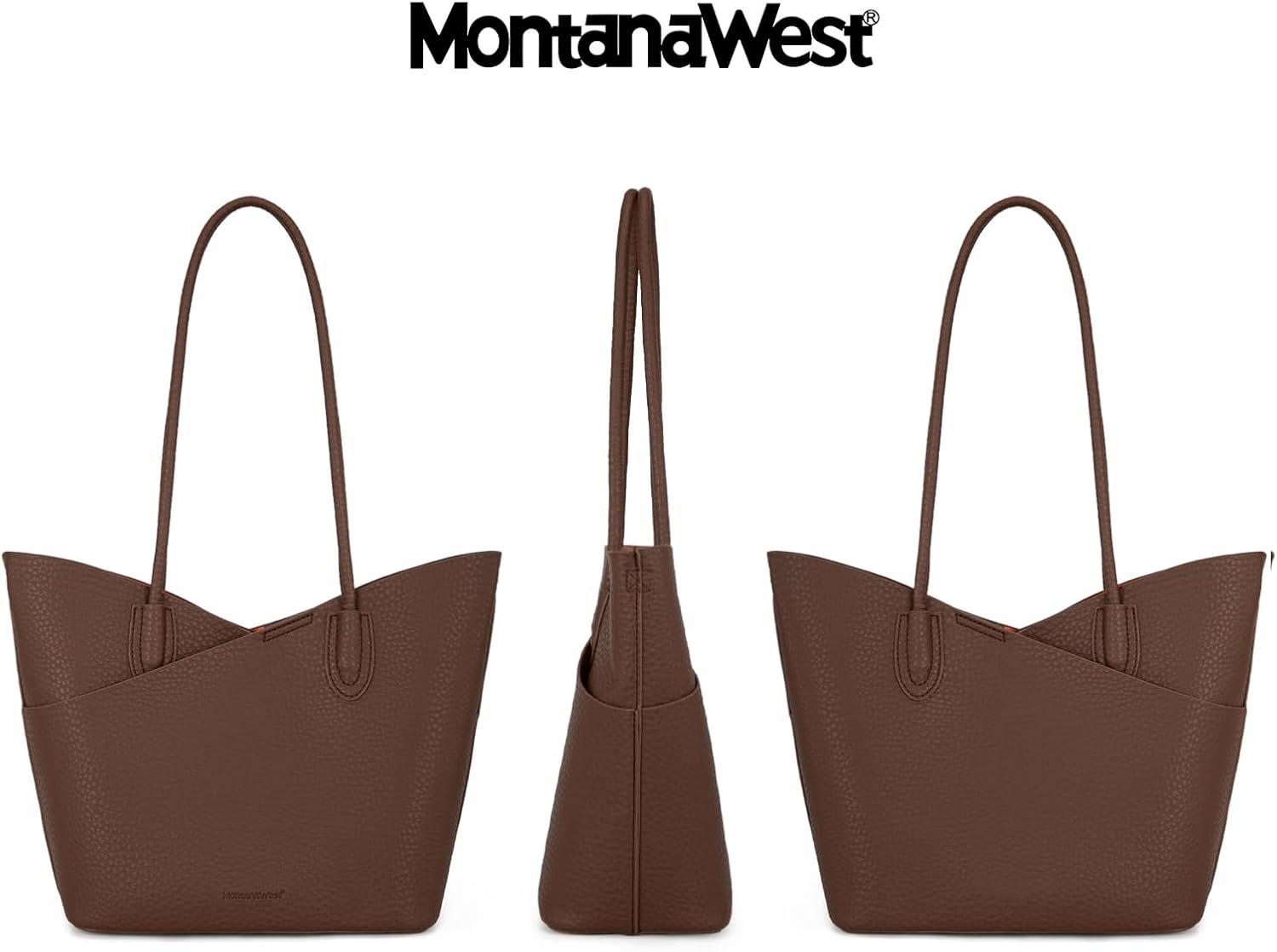 imageMontana West Tote Bag for Women Hobo Shoulder Purses and HandbagsDark Coffee
