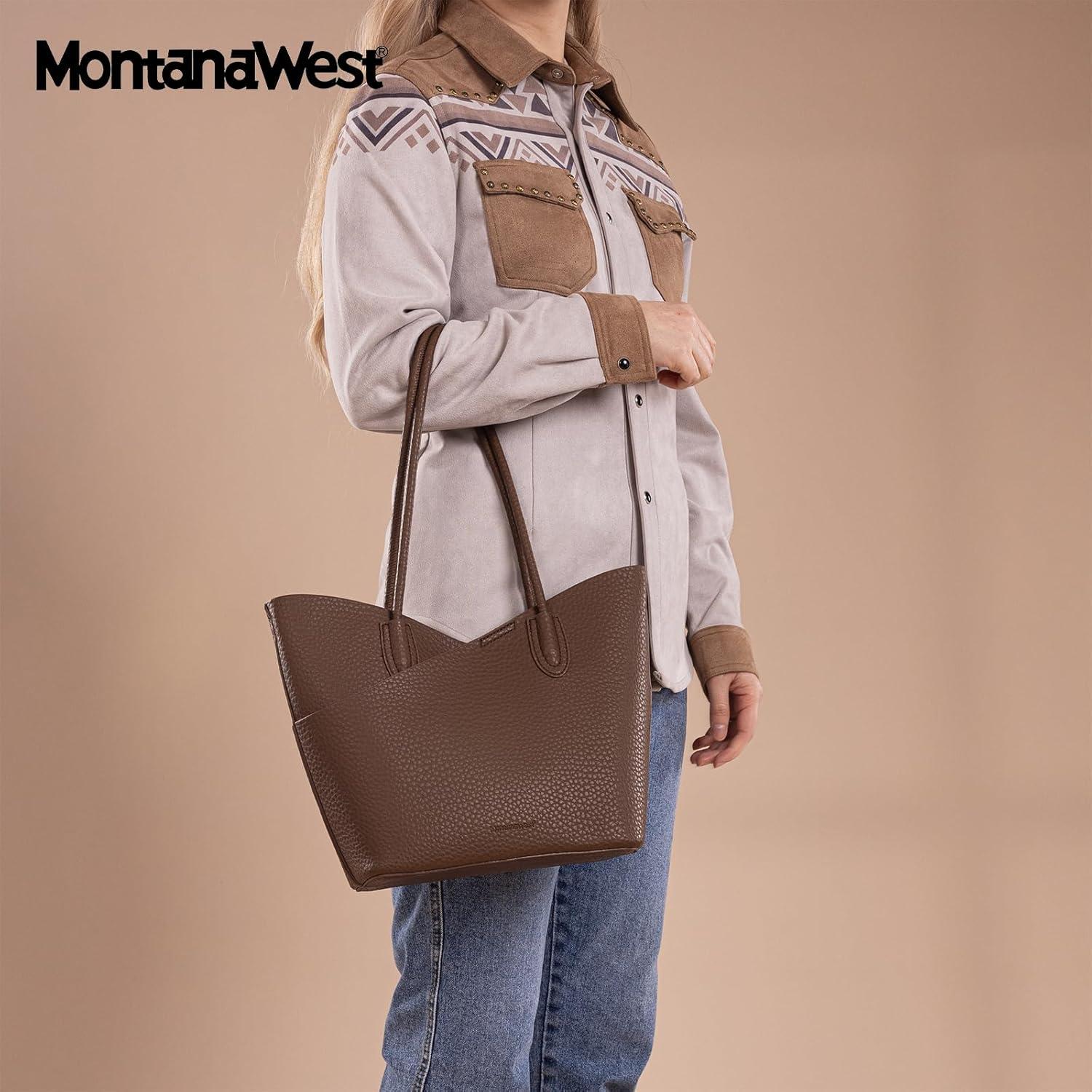 imageMontana West Tote Bag for Women Hobo Shoulder Purses and HandbagsDark Coffee