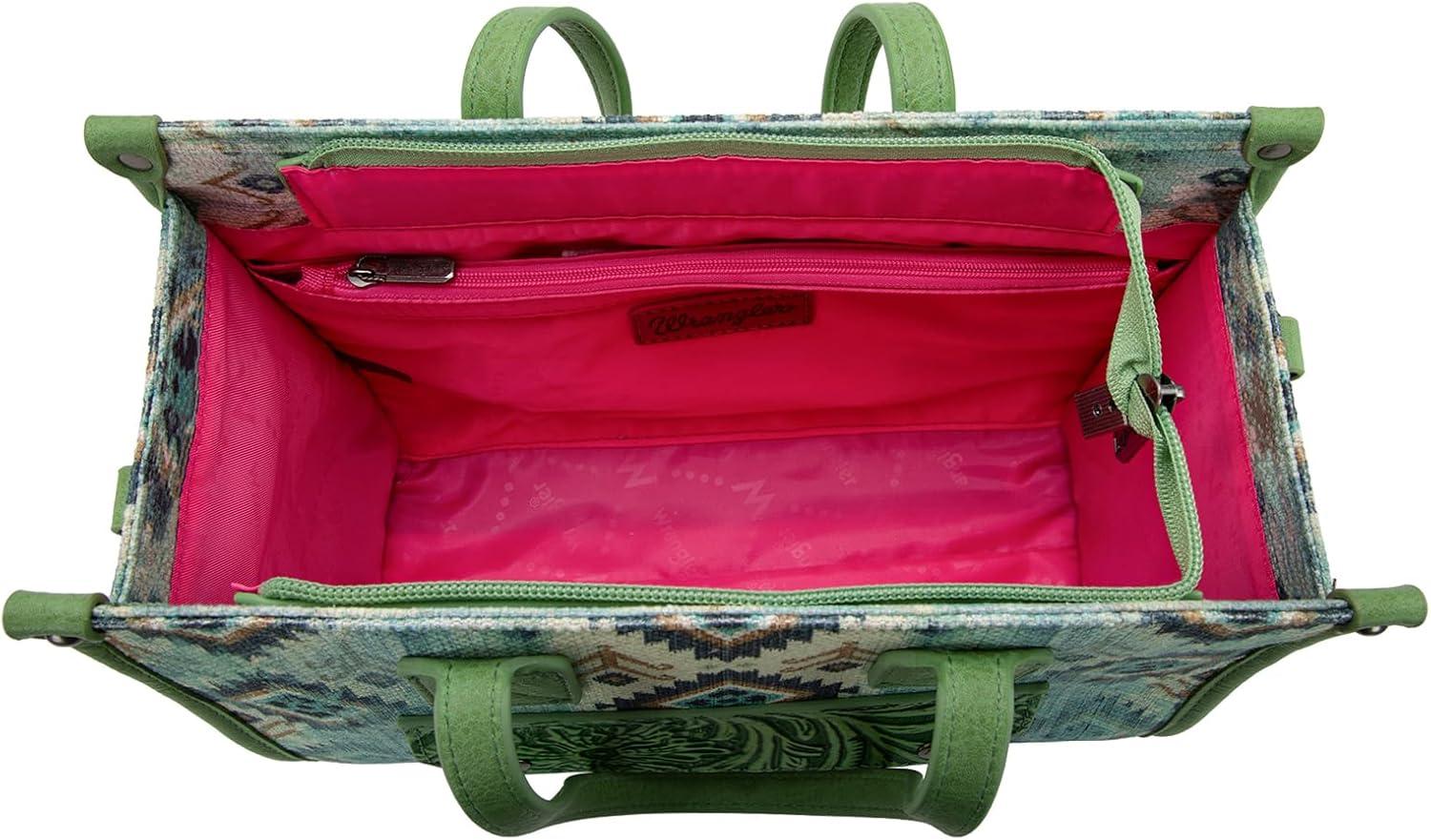 imageMontana West Wrangler Aztec Tote Bag for Women Western Purses and HandbagsGreen
