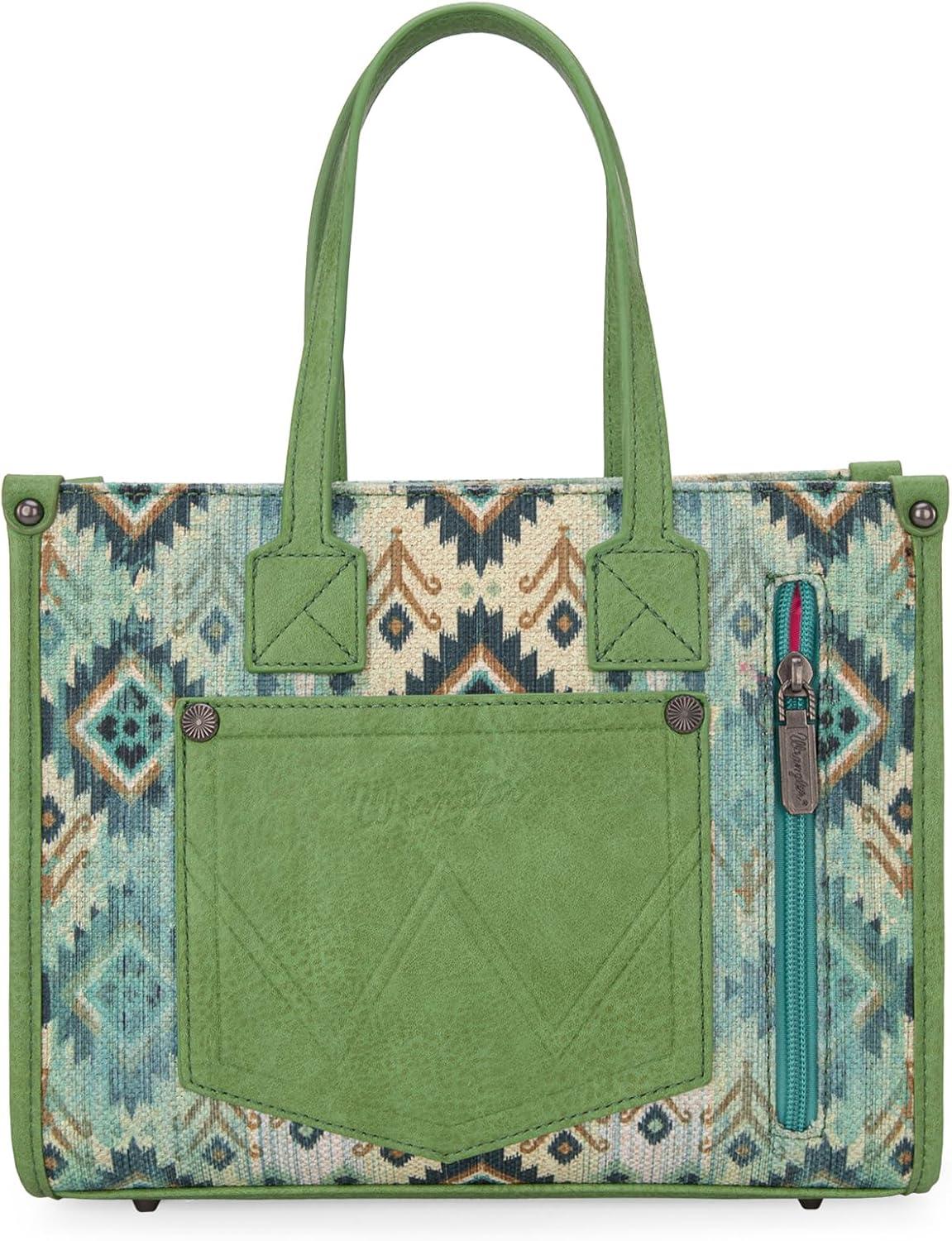 imageMontana West Wrangler Aztec Tote Bag for Women Western Purses and HandbagsGreen