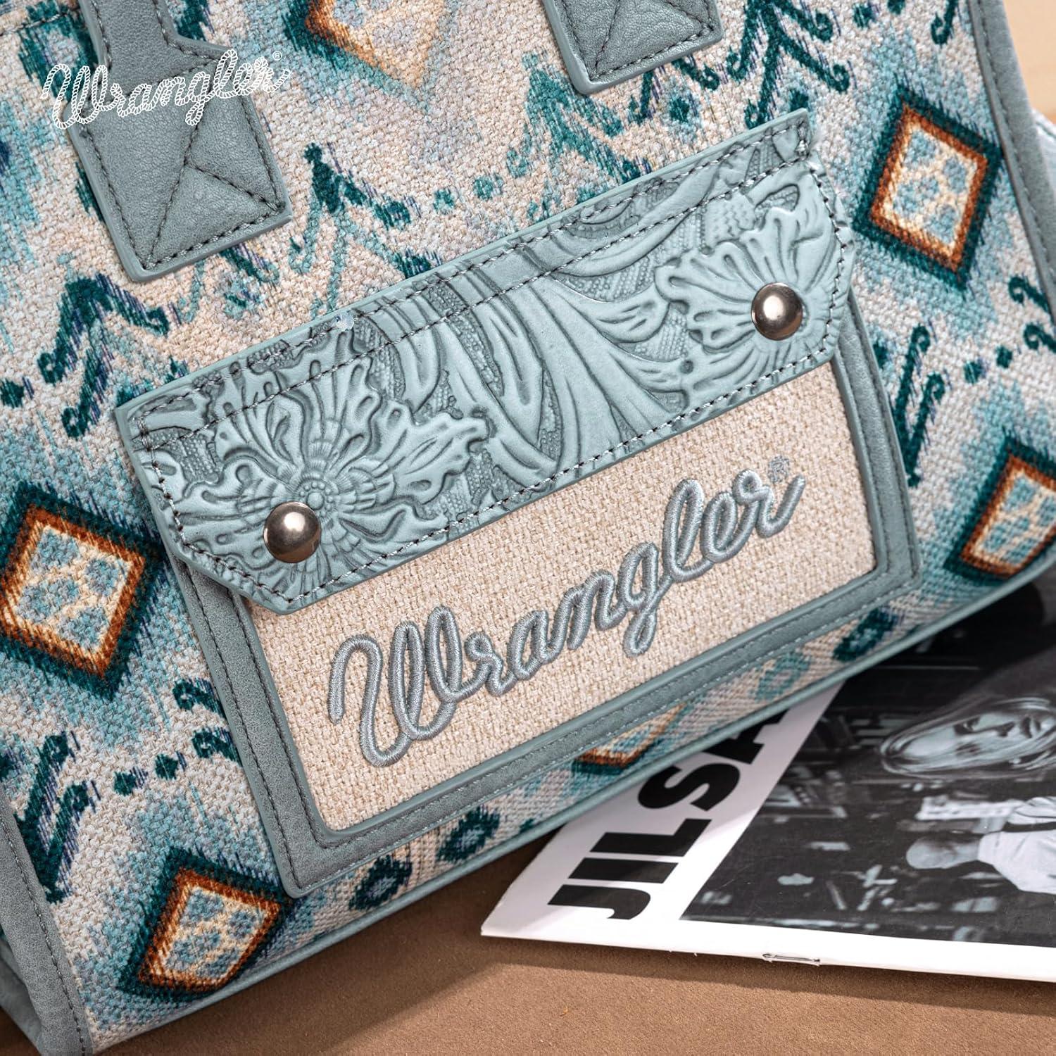 imageMontana West Wrangler Aztec Tote Bag for Women Western Purses and HandbagsNavy