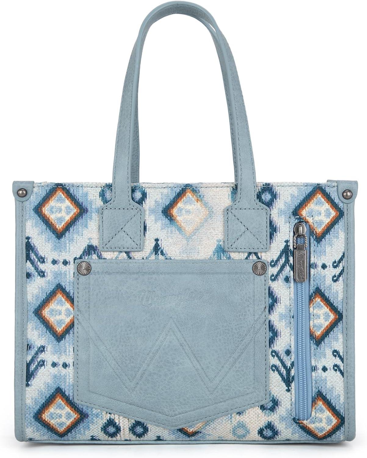 imageMontana West Wrangler Aztec Tote Bag for Women Western Purses and HandbagsNavy