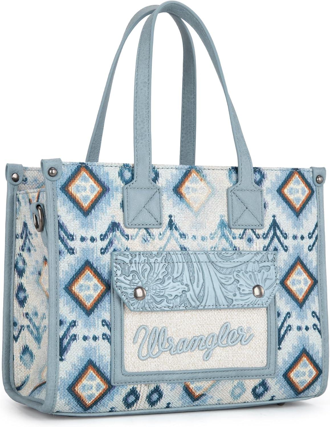 imageMontana West Wrangler Aztec Tote Bag for Women Western Purses and HandbagsNavy