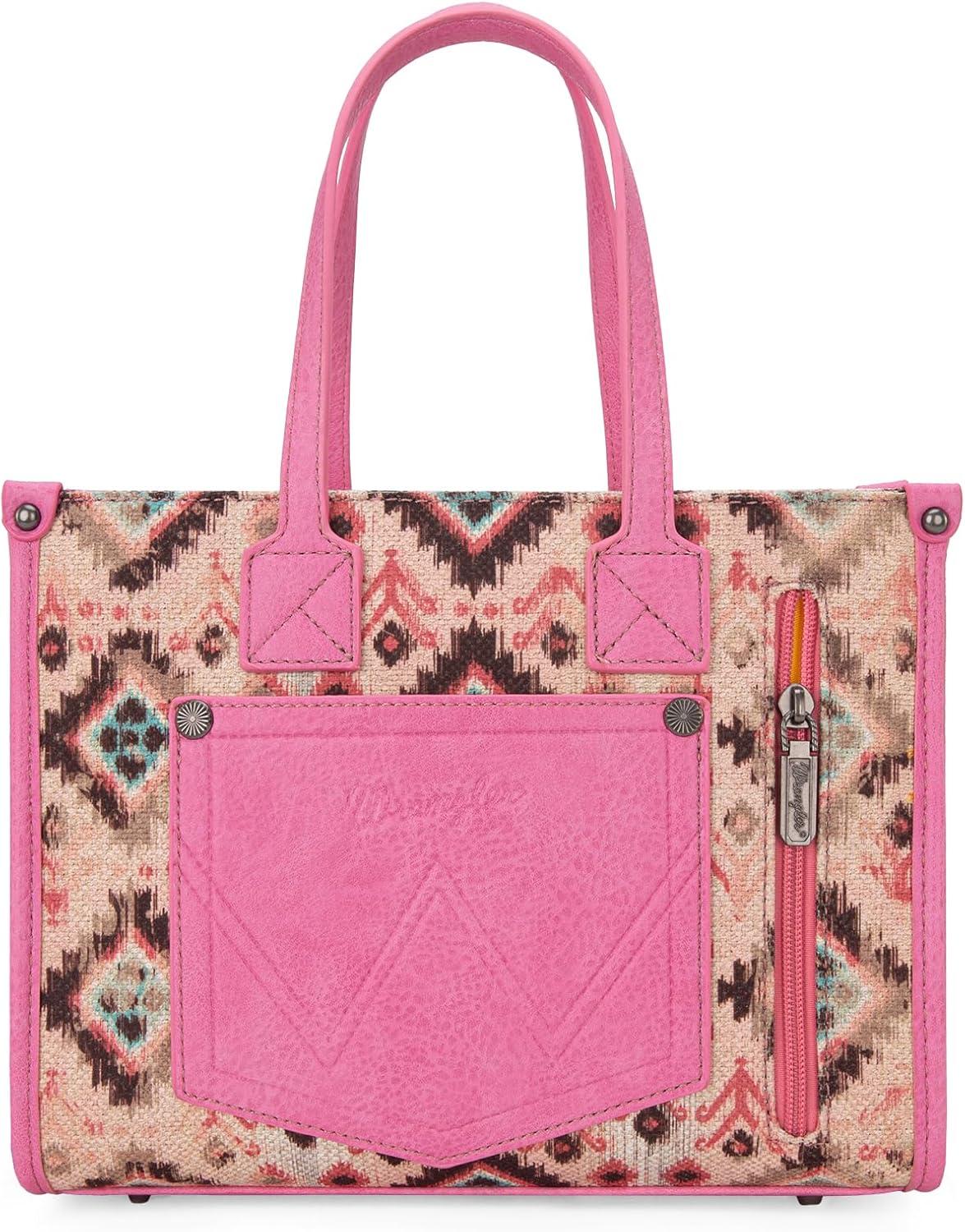 imageMontana West Wrangler Aztec Tote Bag for Women Western Purses and HandbagsPink