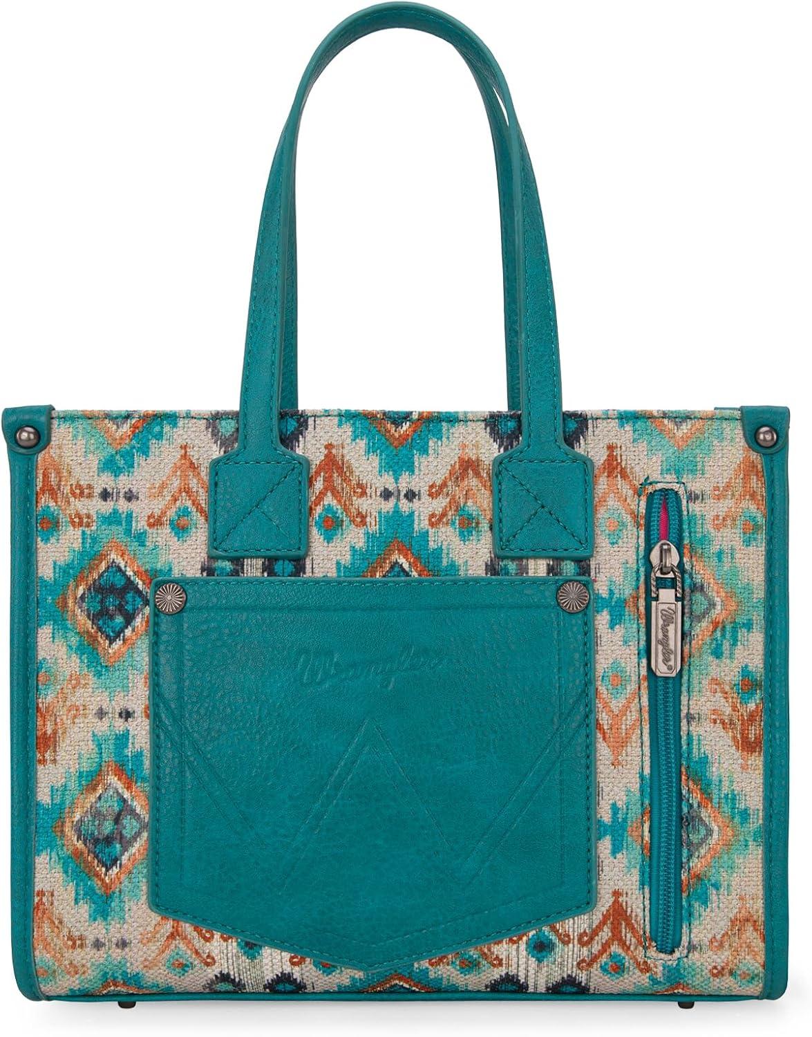 imageMontana West Wrangler Aztec Tote Bag for Women Western Purses and HandbagsTurquoise
