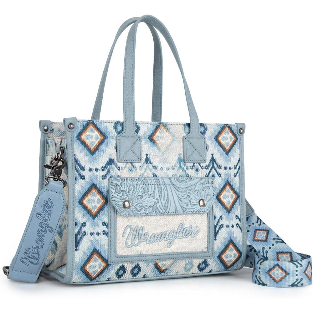 imageMontana West Wrangler Aztec Tote Bag for Women Western Purses and HandbagsNavy