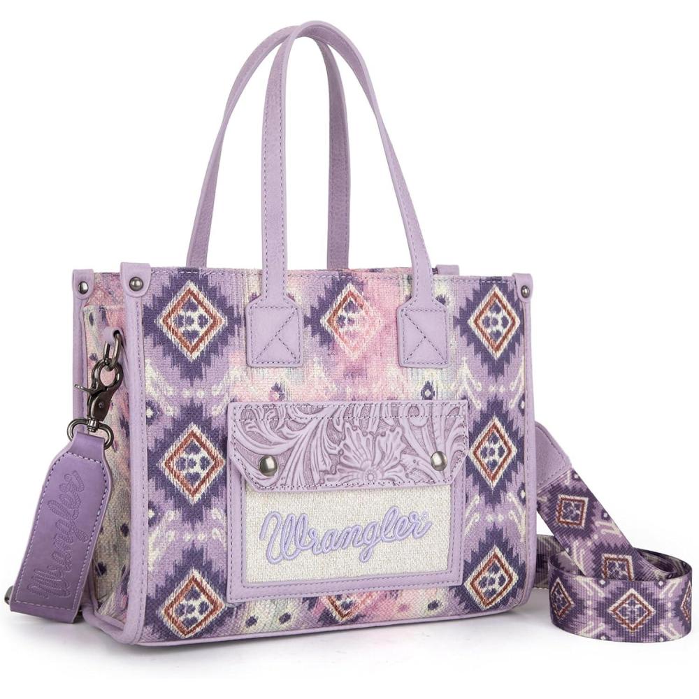 imageMontana West Wrangler Aztec Tote Bag for Women Western Purses and HandbagsPastel Purple